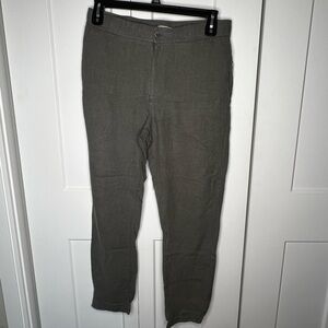 Onia Linen Blend Pull On Green Straight Leg Pants Men's Size Medium